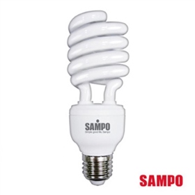 SAMPO 14W 螺旋省電燈泡-黃光(3入裝) LB-U14SL